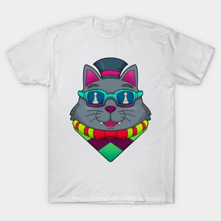 Cat at Chess with Chess piece Pawn T-Shirt